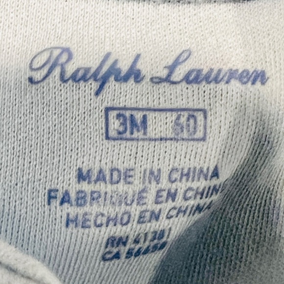 Ralph Lauren Boy Onesie Coverall | 3 Months | Preowned - Picture 8 of 8